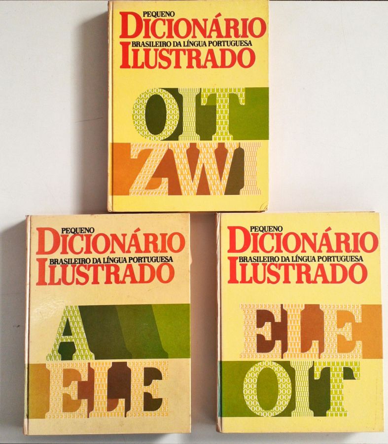 Pequeno Dicionário Ilustrado Brasileiro Da Língua Portuguesa 3 Volumes Abril Cultural Touché 3122