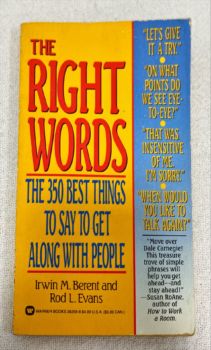 <a href="https://www.touchelivros.com.br/livro/the-right-words/">The Right Words - Irwin M. Berent; Rod L. Evans</a>
