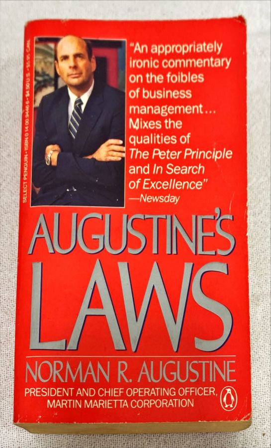 <a href="https://www.touchelivros.com.br/livro/augustines-laws/">Augustine’s Laws - Norman R. Augustine</a>