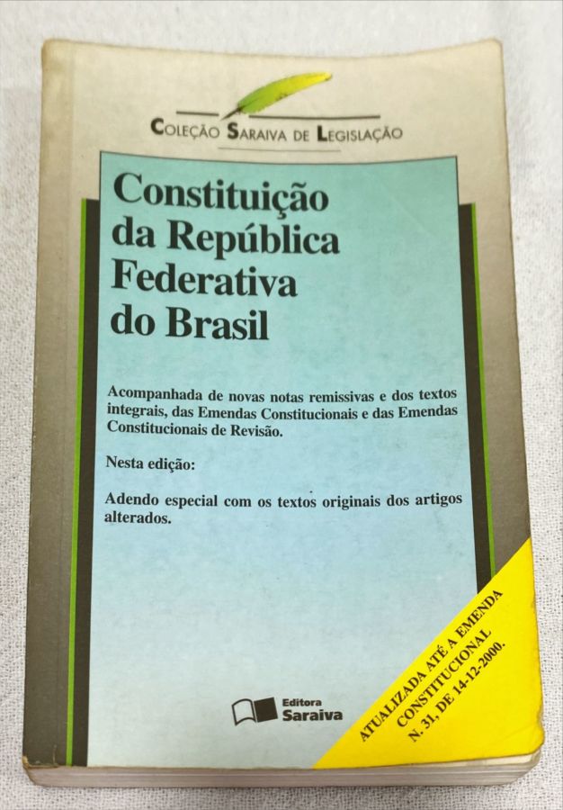 <a href="https://www.touchelivros.com.br/livro/constituicao-da-republica-federativa-do-brasil/">Constituição Da República Federativa Do Brasil - Vários Autores</a>